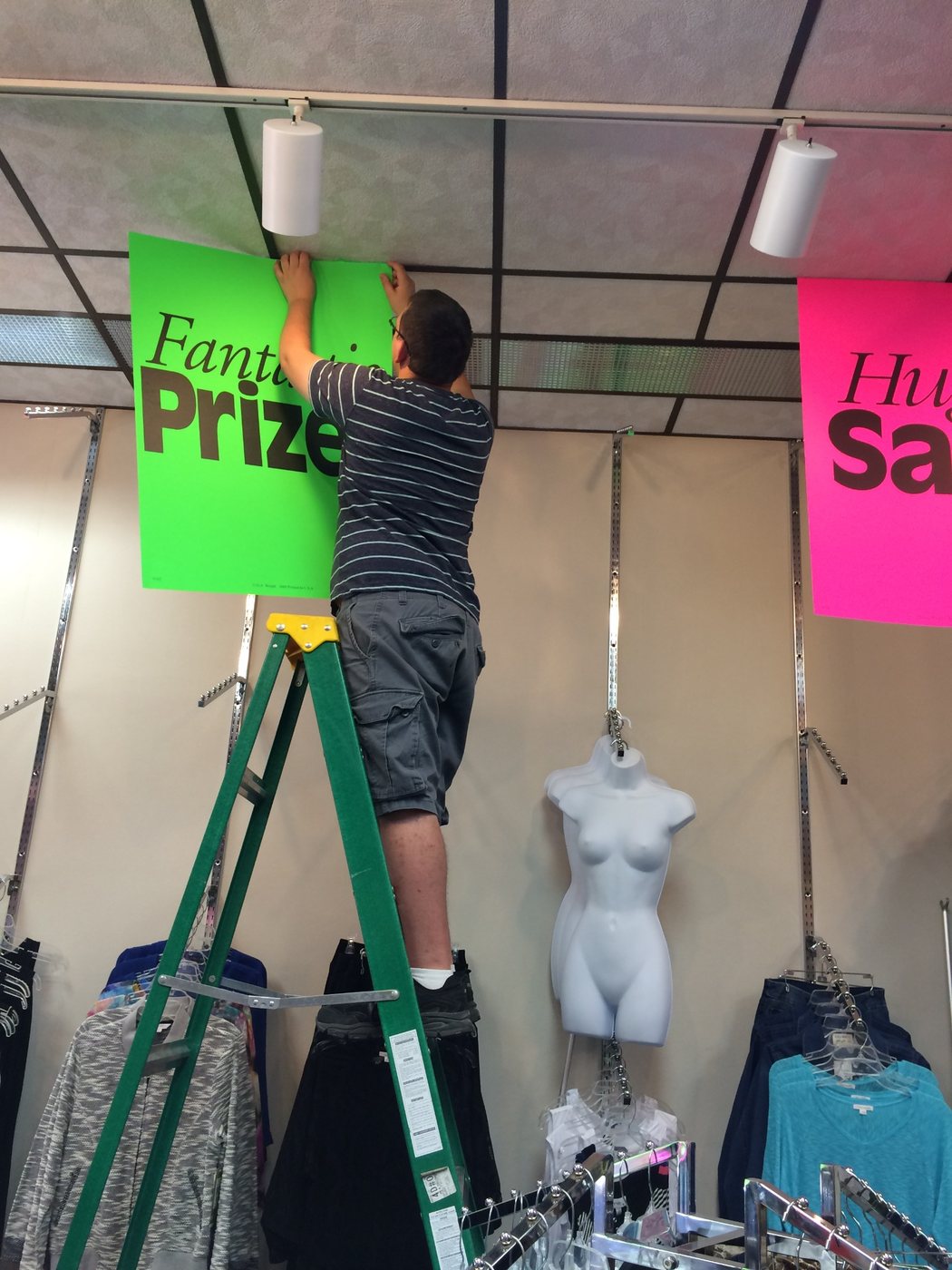 Promotional event setup inside a real retail store