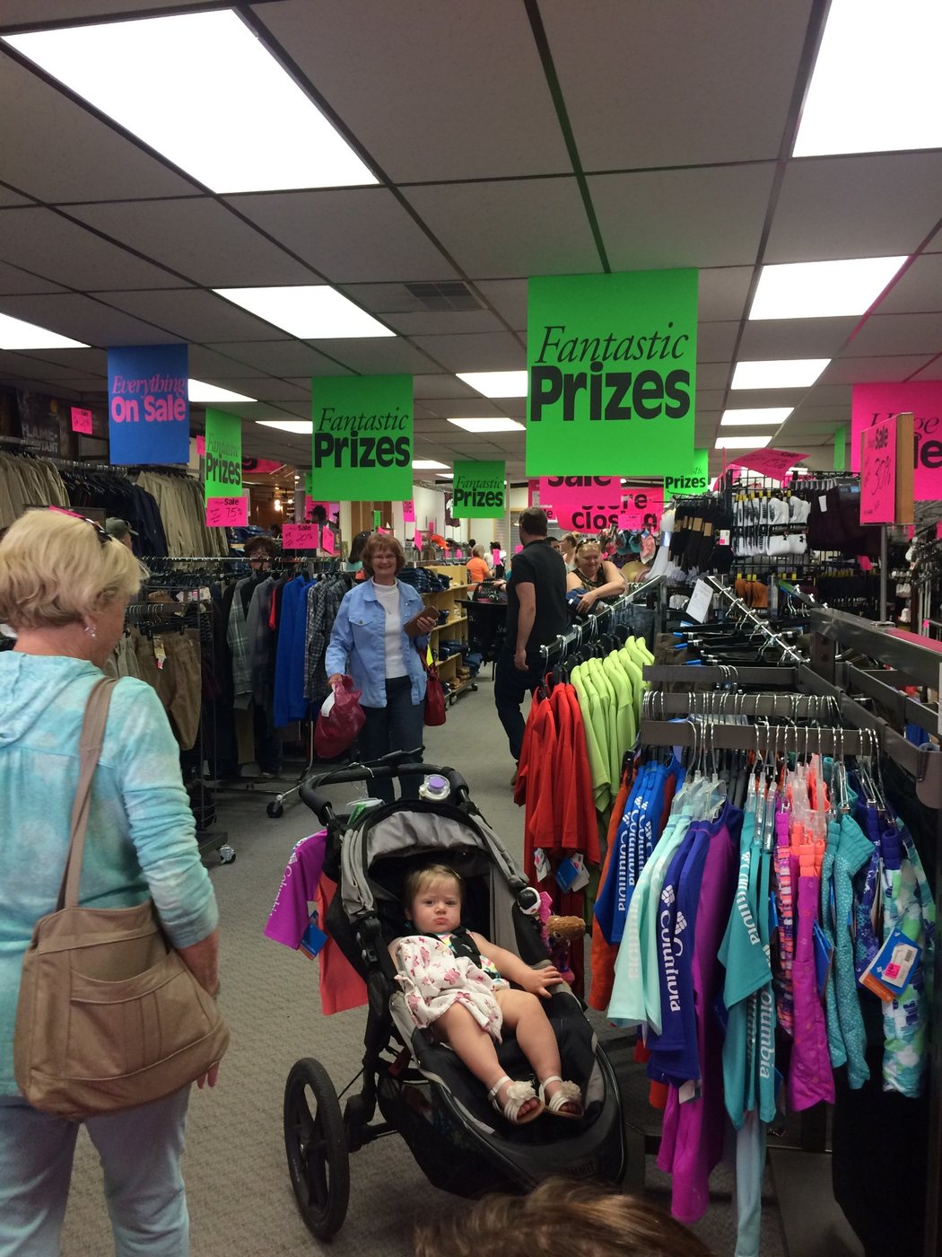 Customers shopping during a real retail promotion